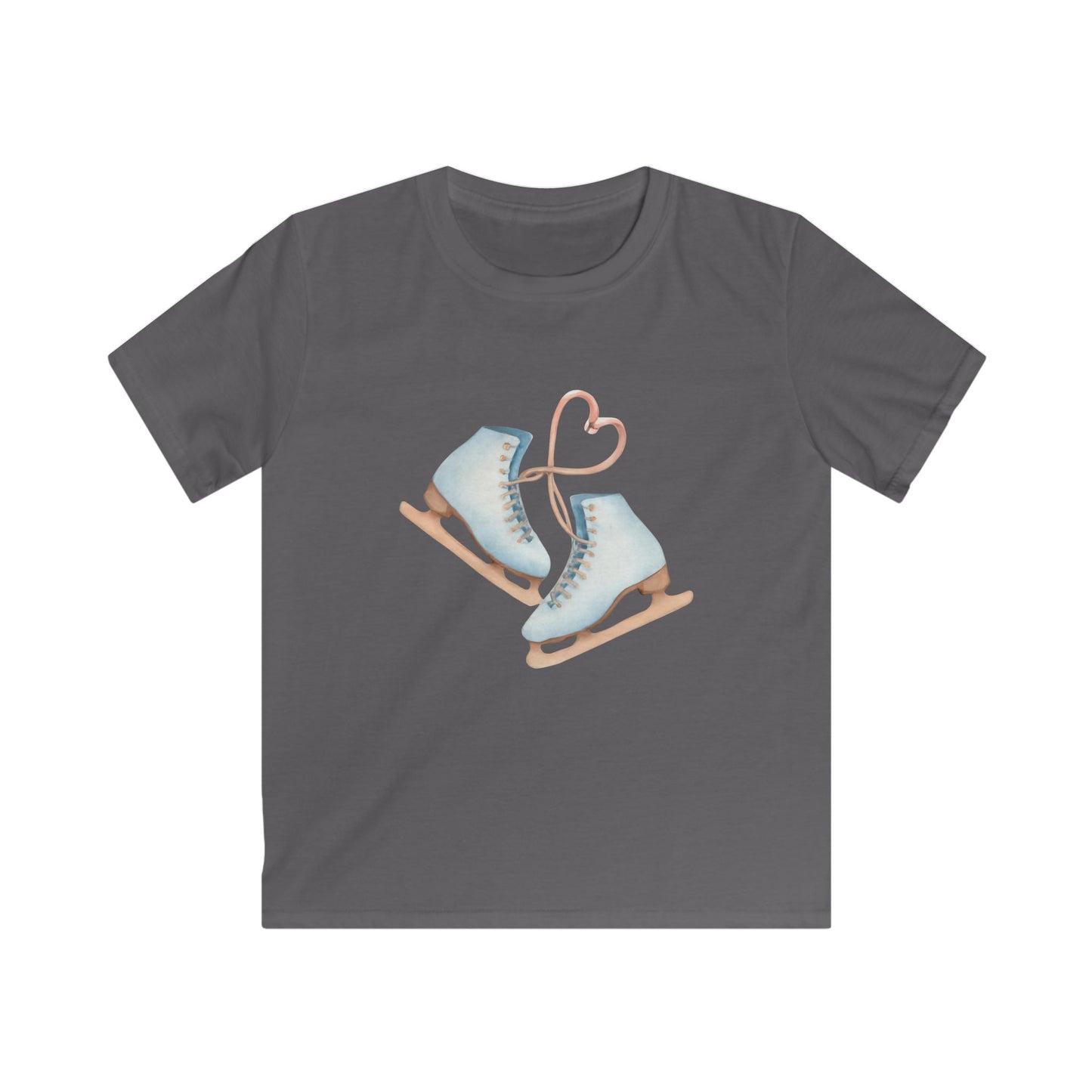 Figure Skates Heart Kids T-Shirt