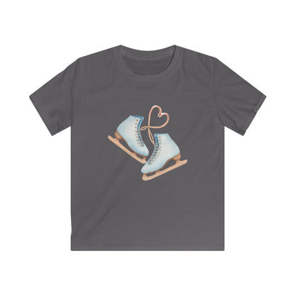 Figure Skates Heart Kids T-Shirt