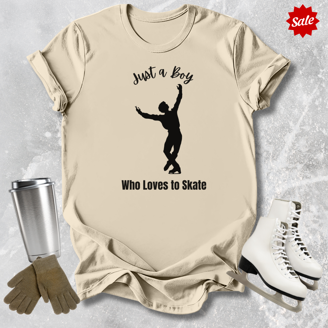 Just a Boy Who Loves to Skate Adult T-Shirt