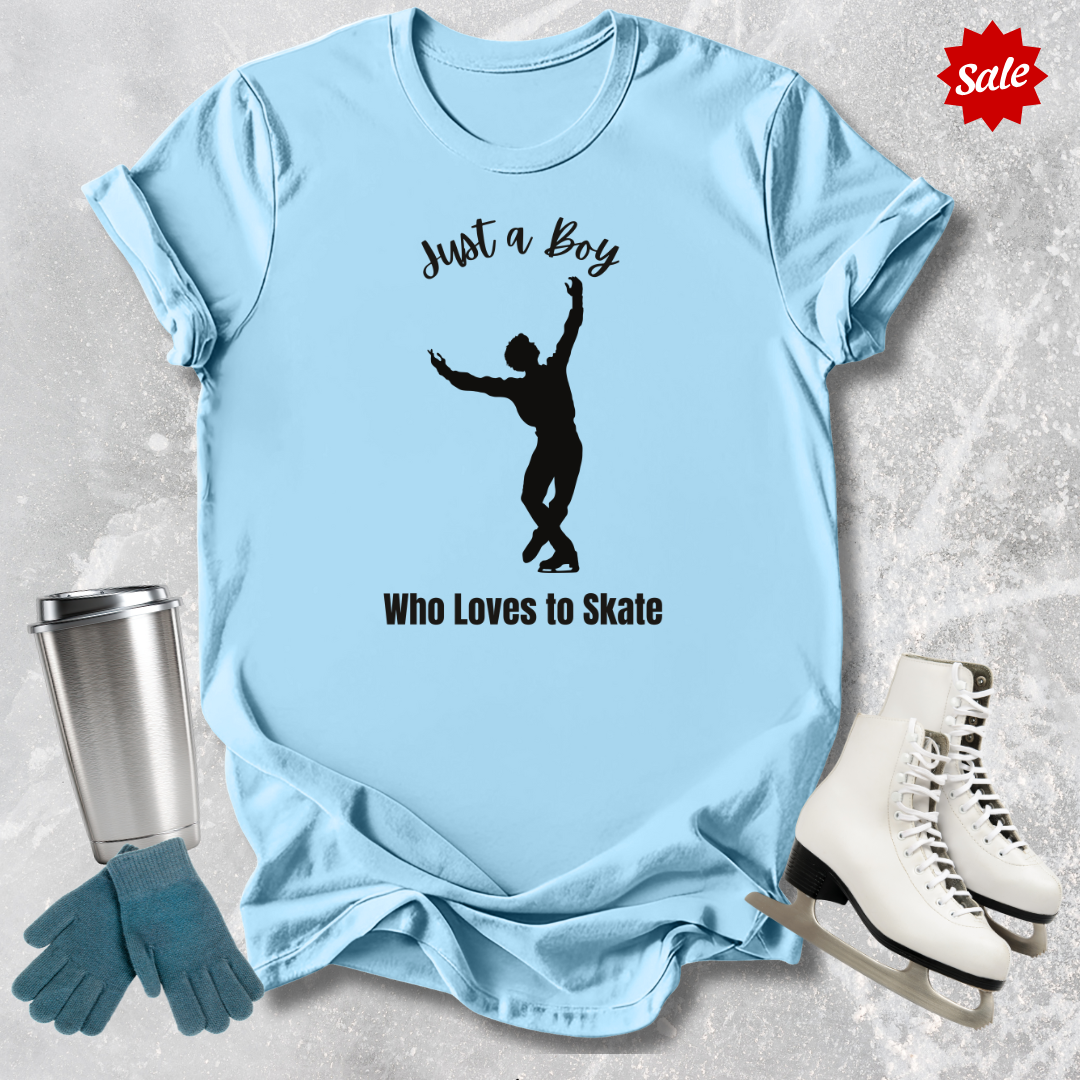 Just a Boy Who Loves to Skate Adult T-Shirt