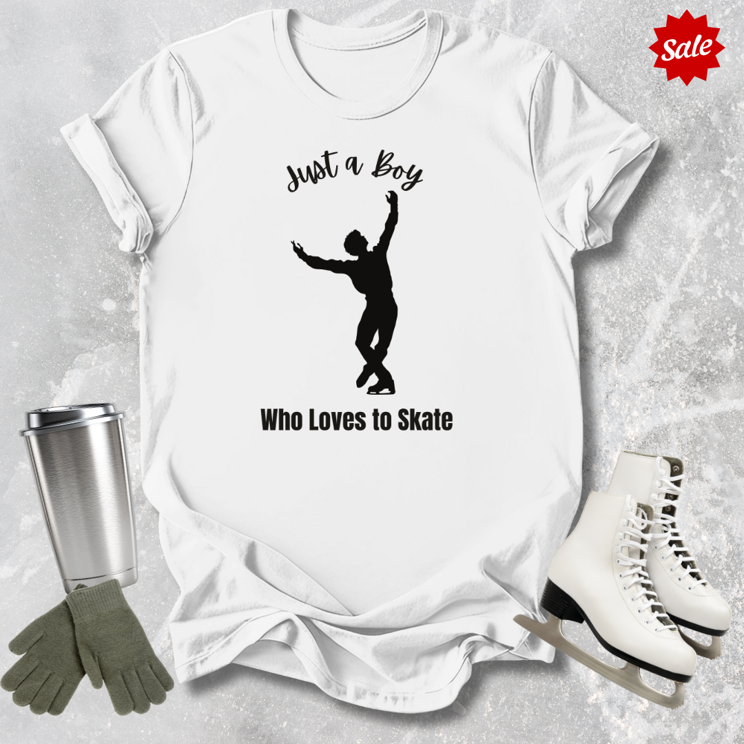 Just a Boy Who Loves to Skate Kids Shirt