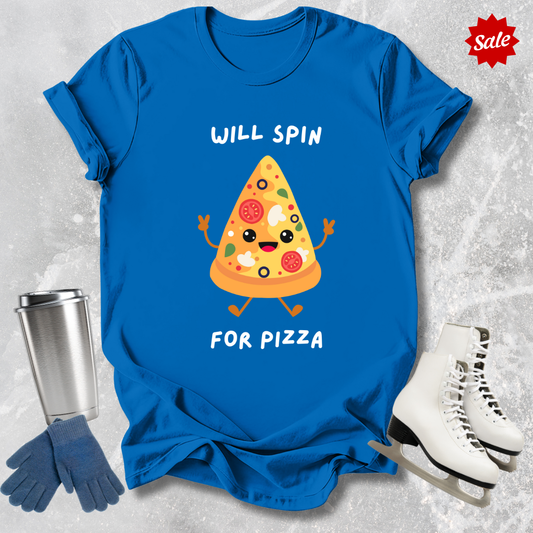Will Spin For Pizza Adult T-Shirt
