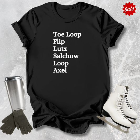 Figure Skating Jumps Adult T-Shirt