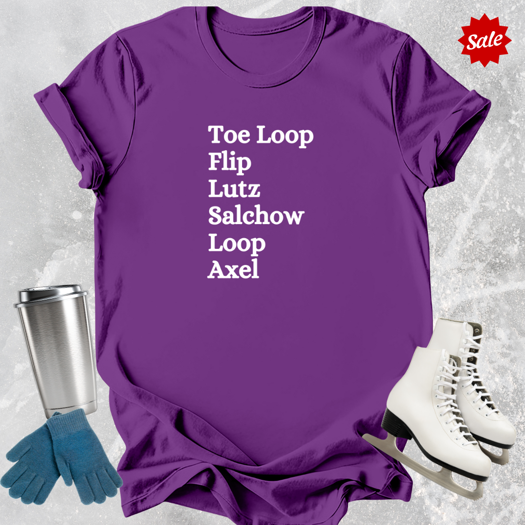 Figure Skating Jumps Kids T‑Shirt