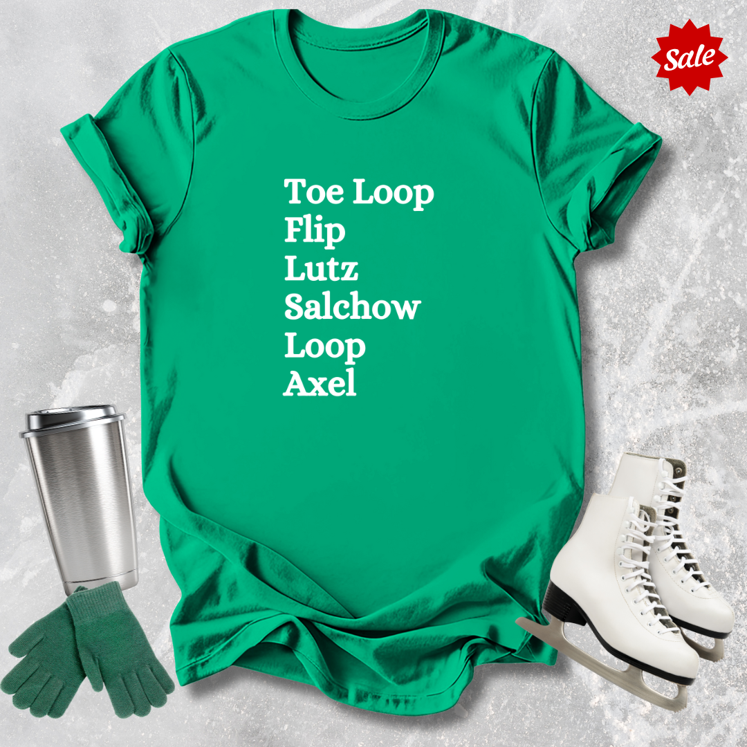 Figure Skating Jumps Kids T‑Shirt